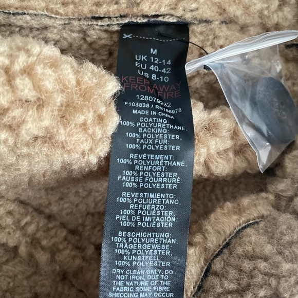 Like new Topshop heavy weight vegan leather coat in medium - Picture 12 of 13